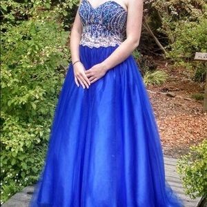 Royal blue prom dress